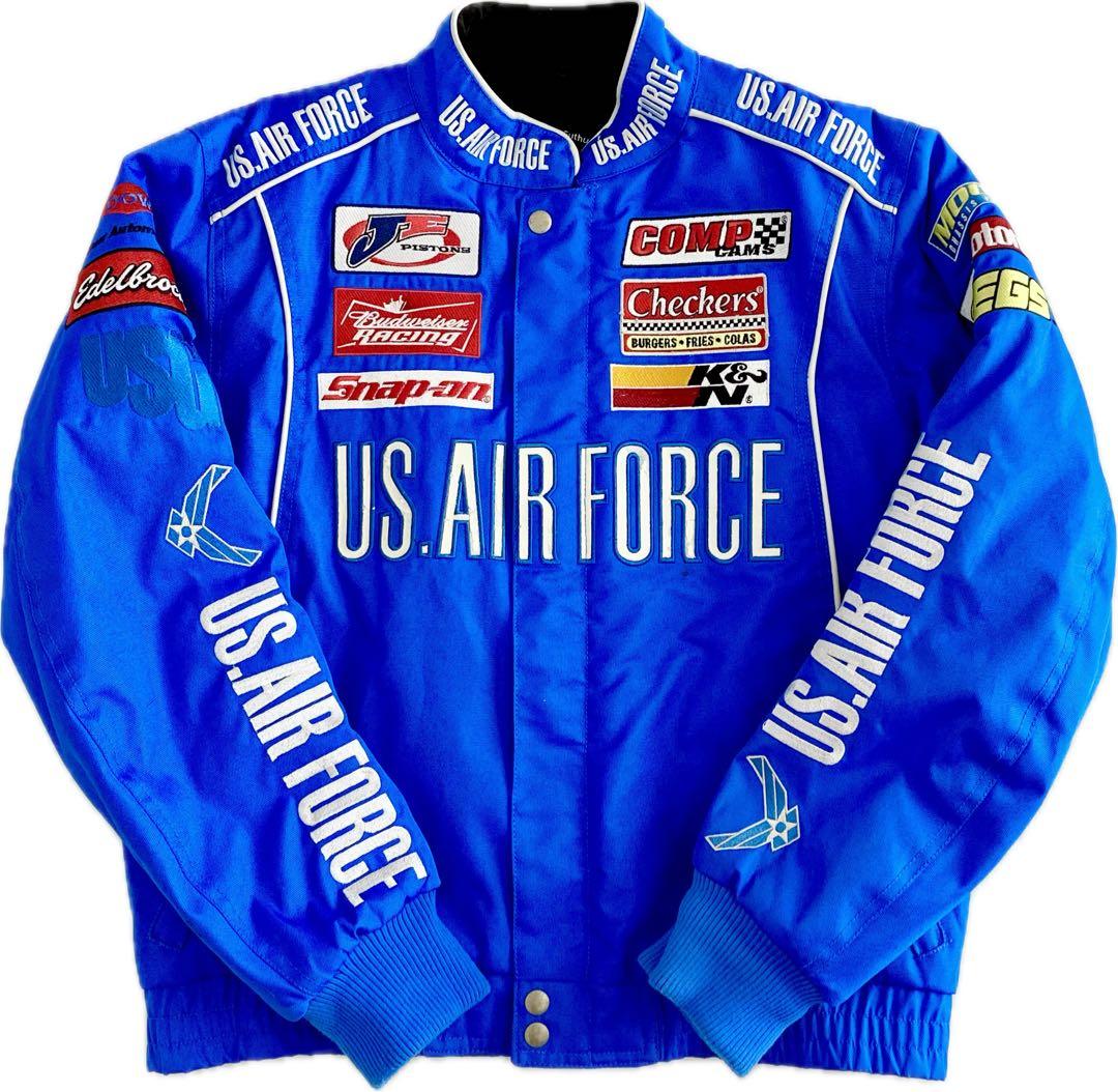 【ヴィンテージ】 コーナー レーシング ジャケット M ブルー パッチワーク