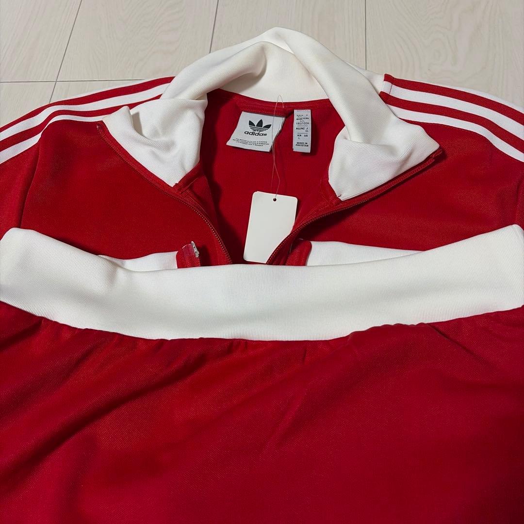 新品タグ付adidas ベッケンバウアー トラックジャケット バイカラー 赤 白