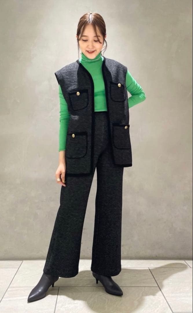 美品！DES PRES ヘリンボーンバックフロントオープンジレ トゥモローランド