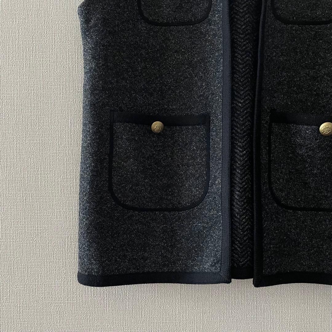 美品！DES PRES ヘリンボーンバックフロントオープンジレ トゥモローランド