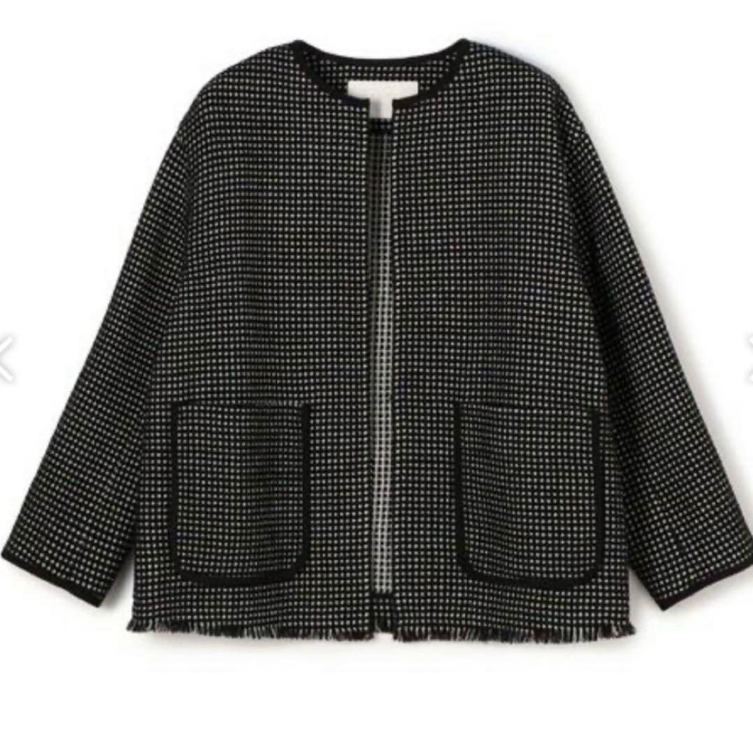 Ballsey ボールジィ ワッフルツイード ノーカラージャケット　34