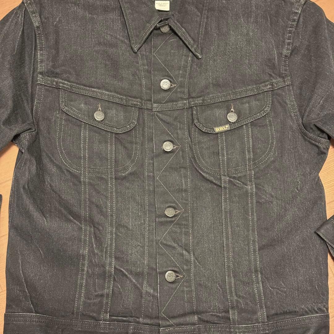 ウォーン イン ブラック デニム トラッカー ジャケット　S