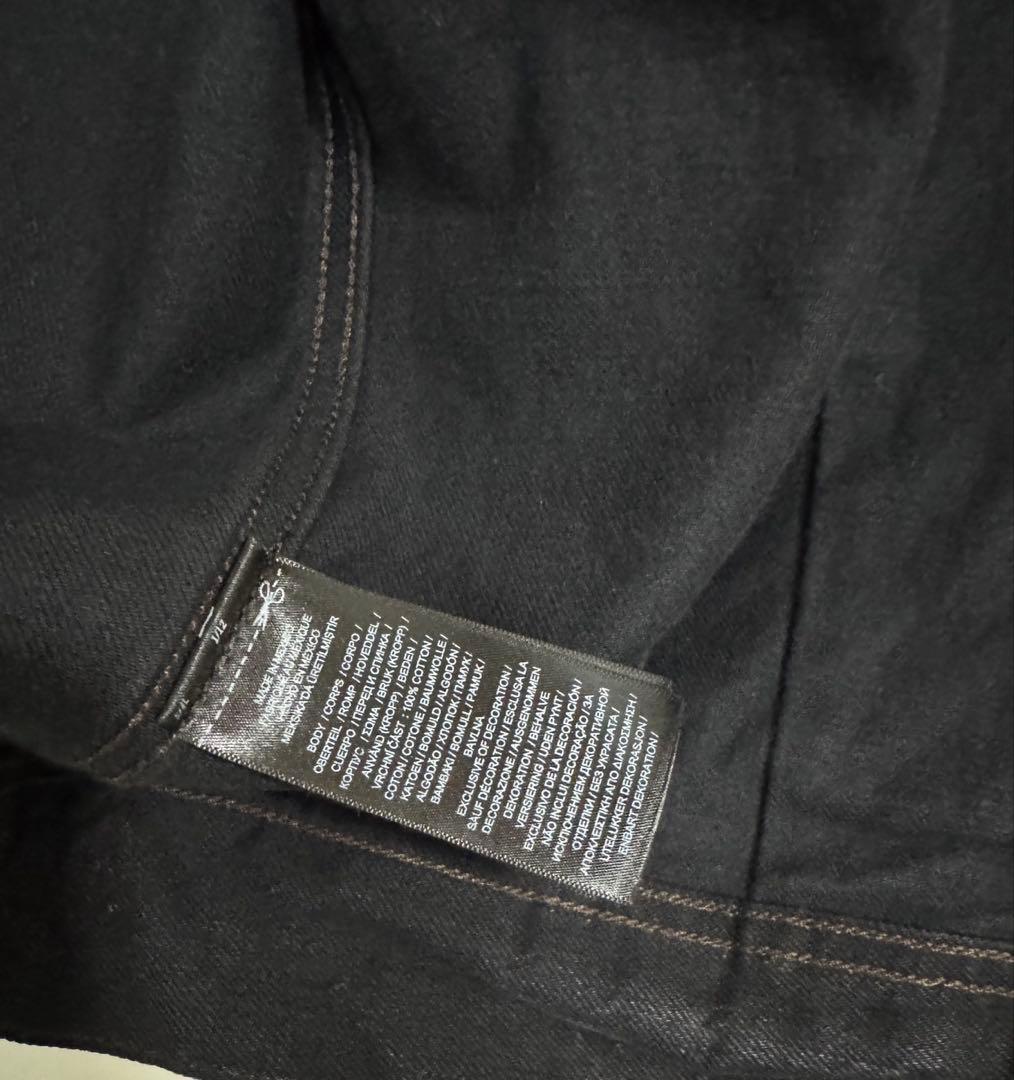 ウォーン イン ブラック デニム トラッカー ジャケット　S