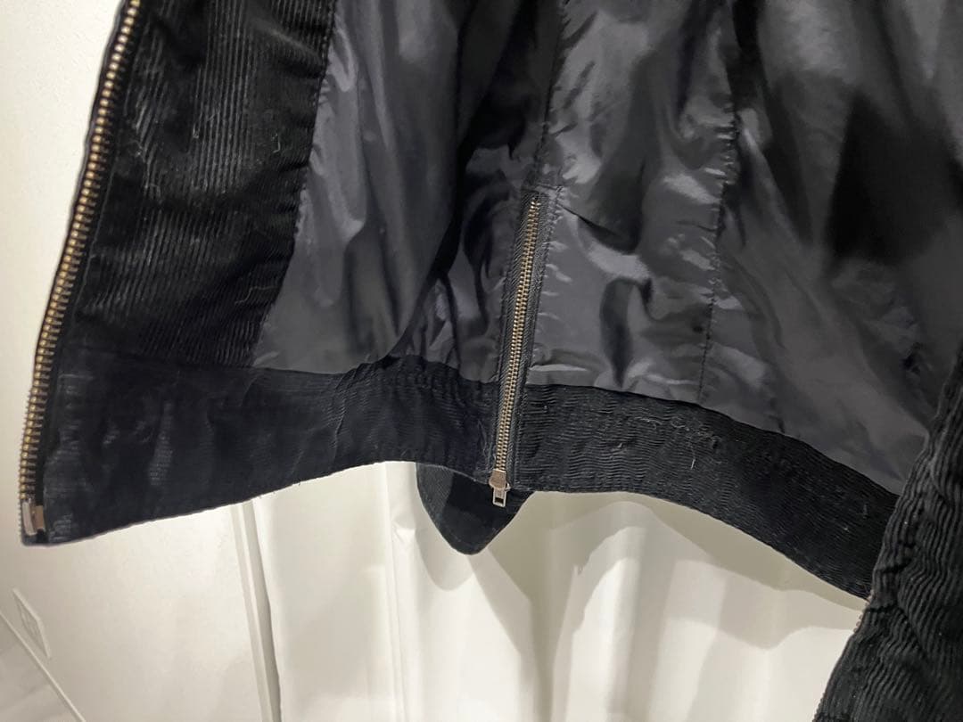 ディーゼル　カッコ良すぎのミリタリー パッチ付き コーデュロイ/革ジャケット美品