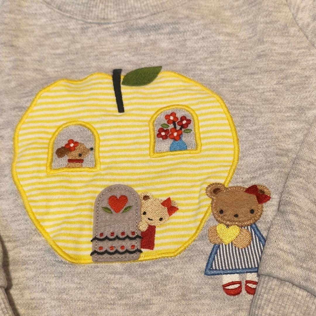 ファミリア　現行品　トレーナー　ズボン　セット　りんご　くまちゃん　90