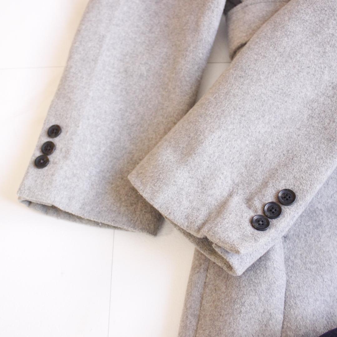 TENORAS スタンドカラーロングコート Mサイズ グレー ベルト