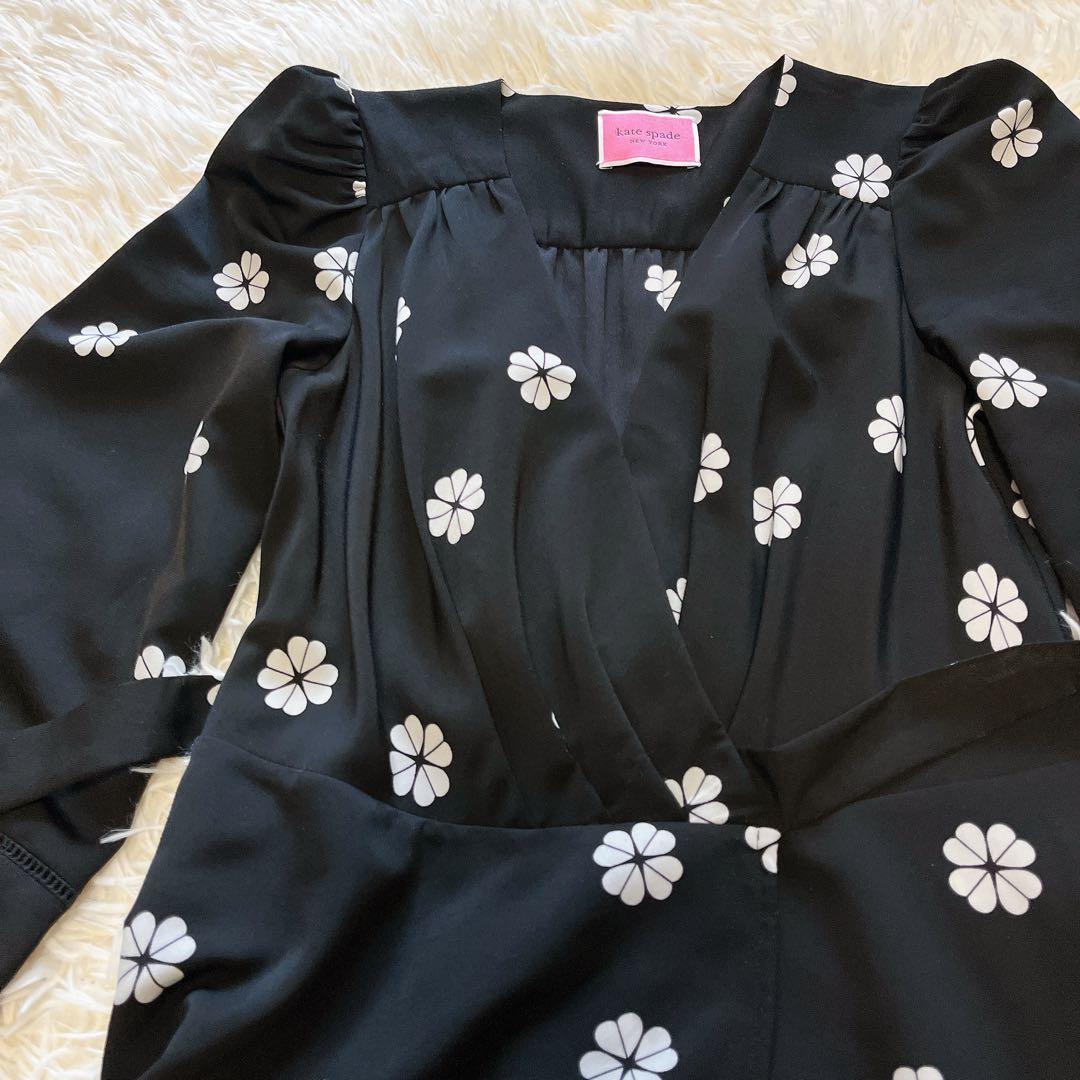 ケイトスペード　カシュクールラップワンピース　スペードクローバー　M 石原さとみ