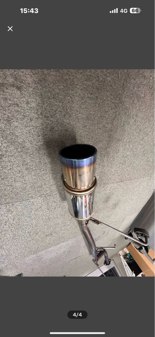 ポ*汰様 スズキエブリィDA64w／vターボ／ステンレス製マフラー テール径約1