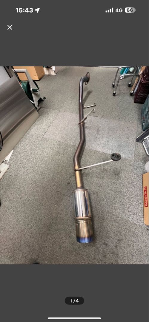 ポ*汰様 スズキエブリィDA64w／vターボ／ステンレス製マフラー テール径約1