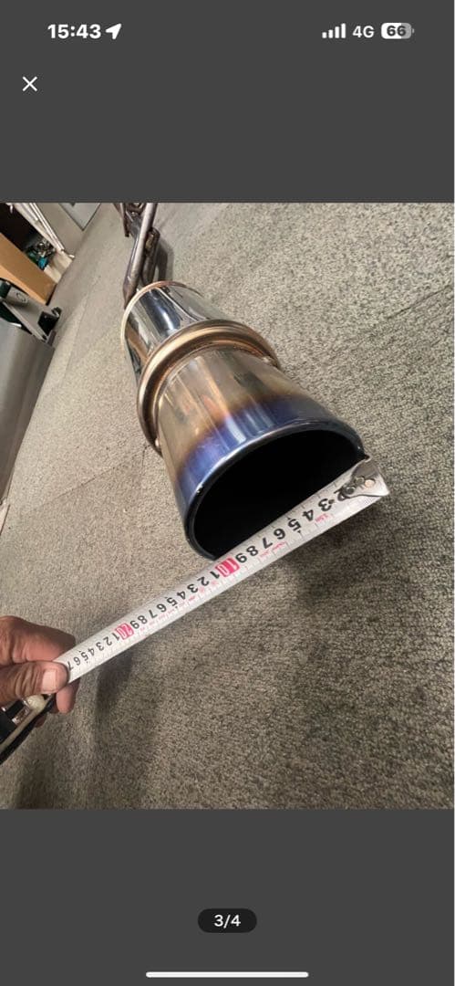 ポ*汰様 スズキエブリィDA64w／vターボ／ステンレス製マフラー テール径約1