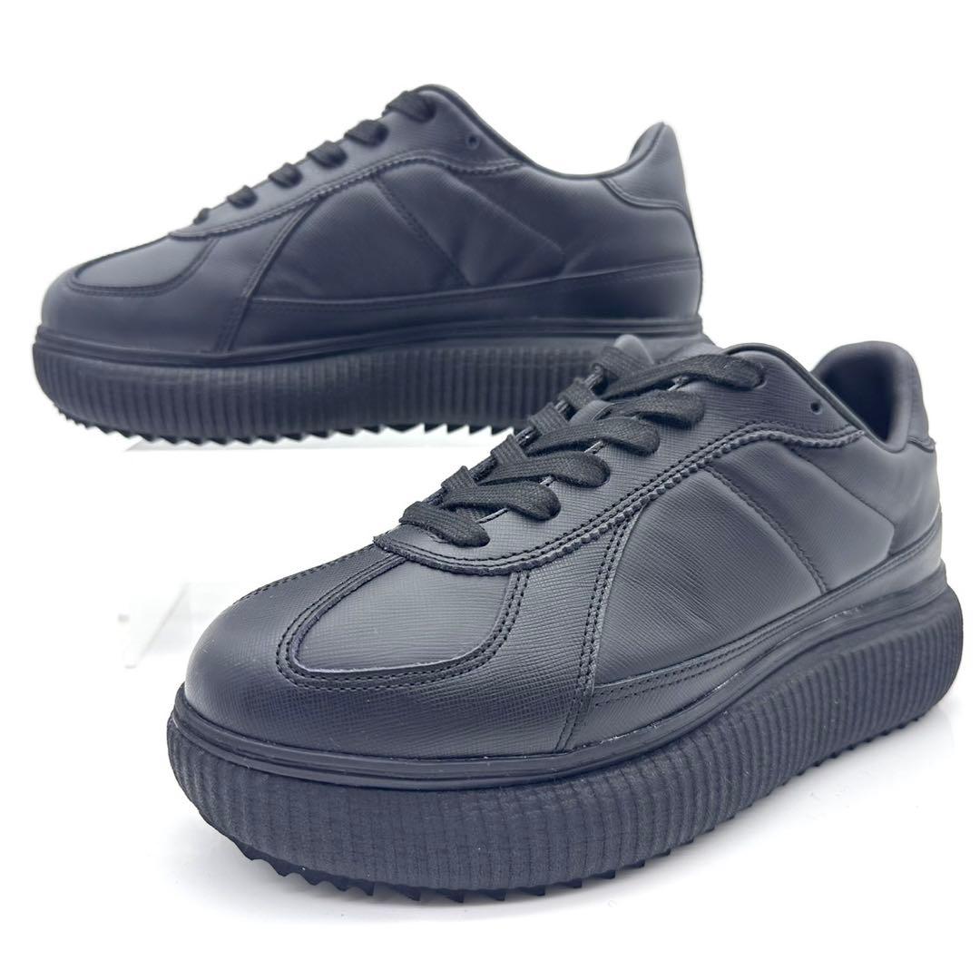 【極美品】オニツカタイガー デレシティ ブラック レザー 厚底 24cm ②