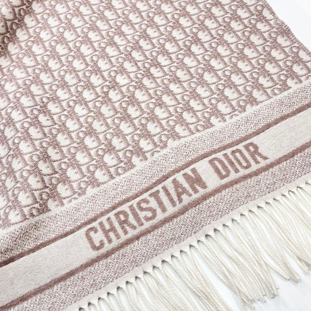 25年製 Christian Dior オブリーク カシミヤ100マフラー