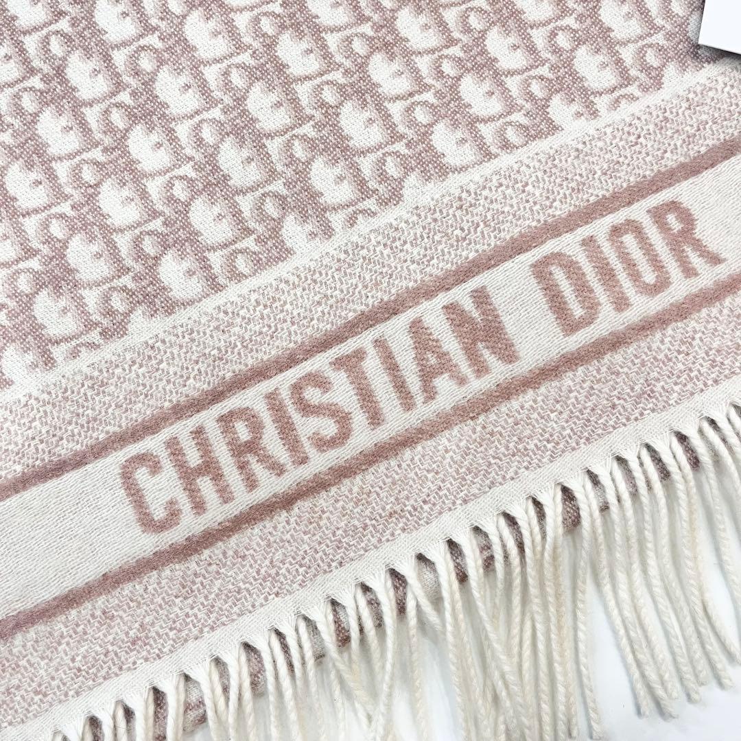 25年製 Christian Dior オブリーク カシミヤ100マフラー