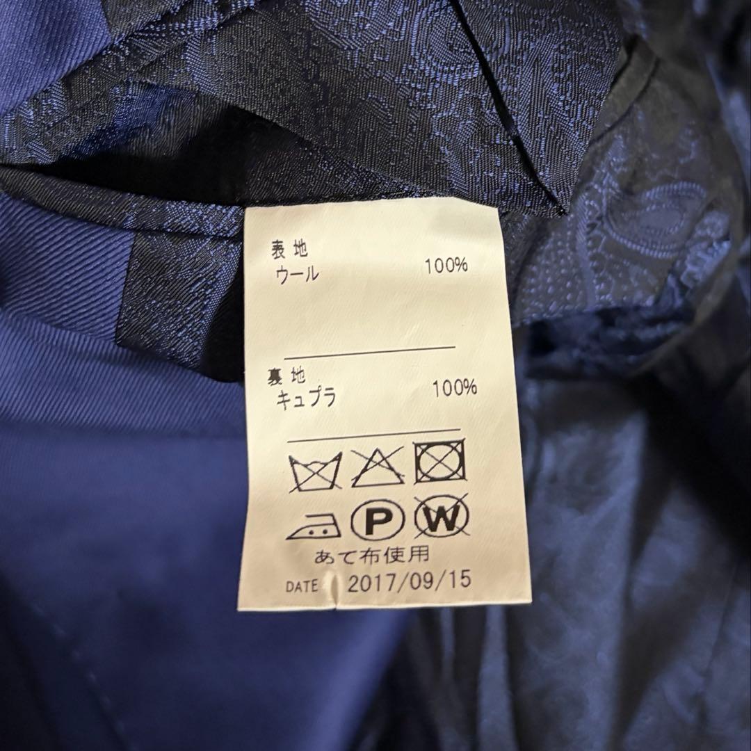 ギンザグローバルスタイル　カノニコ スーツ セットアップ ネイビー ペイズリー柄