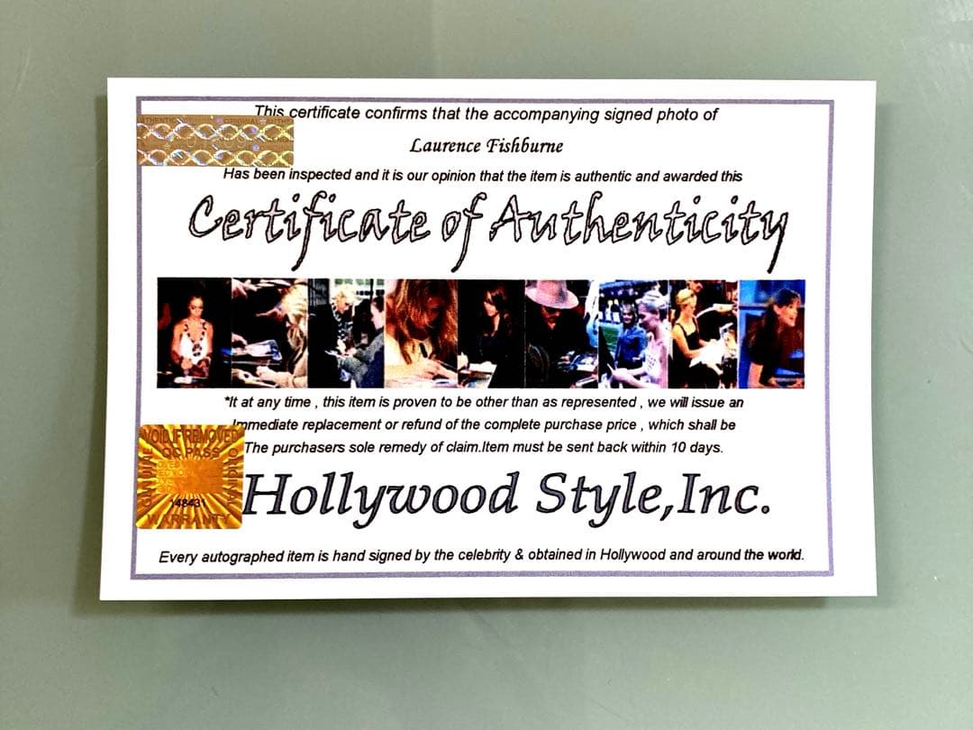セール中…ローレンス・フィッシュバーン直筆サイン入り2Lサイズ写真…