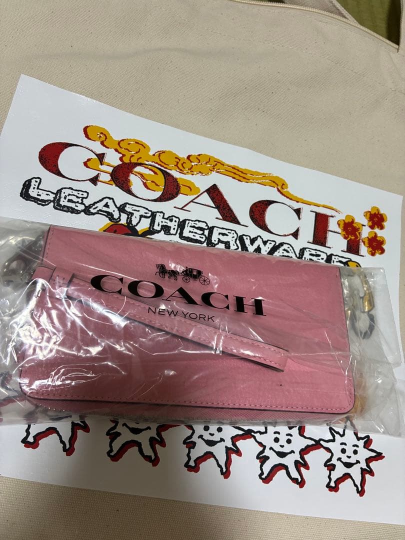 COACH 長財布　C4451 ピンク　タフィー