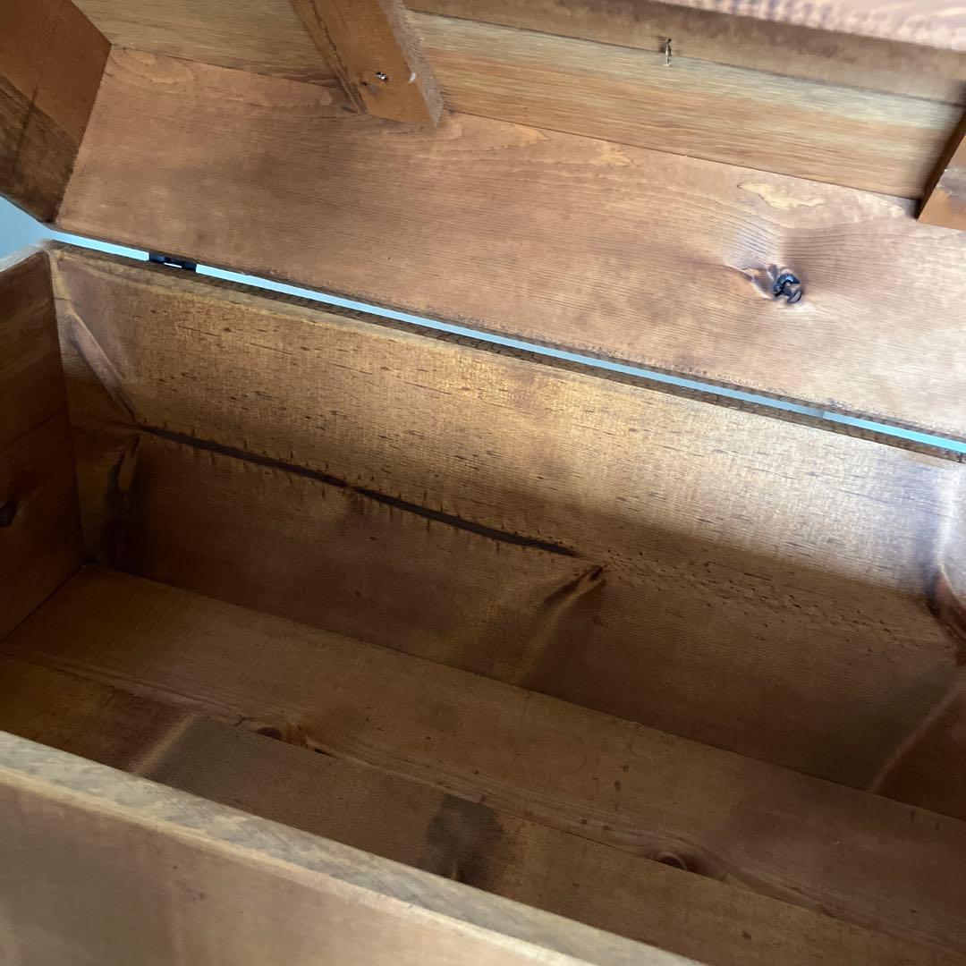 木製ボックス　木箱　おもちゃ箱　カントリー　宝箱　裁縫箱　道具入れ　箪笥　デコイ