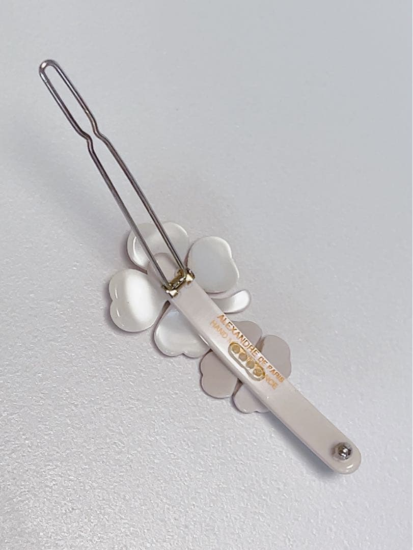 アレクサンドルドゥパリ　ヘアピン　花　ドット　スワロフスキー　ピンク　可愛い