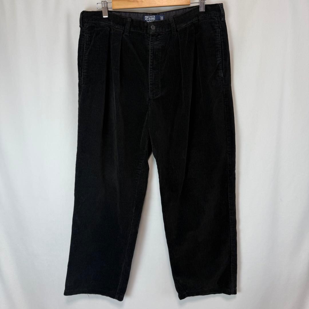 Polo by Ralph Lauren 2タック 太畝 コーデュロイ パンツ
