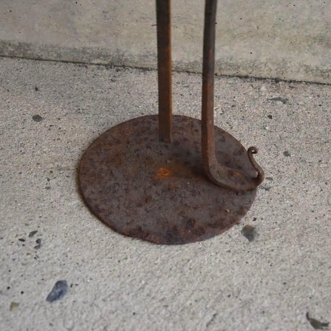 明治時代　鉄製　燭台　高さ可変　オブジェ　骨董品　アンティーク