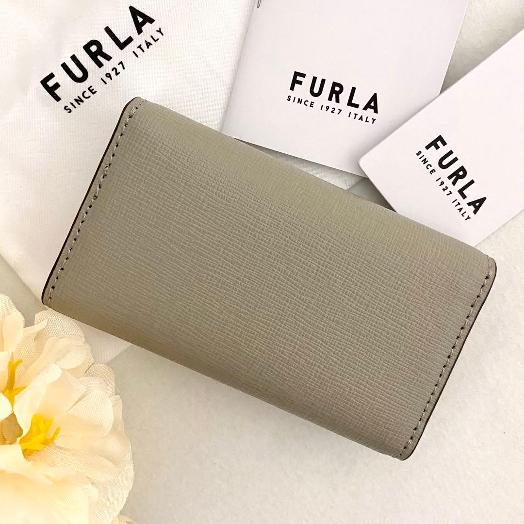 新品　正規品☆FURLA フルラ キーケース　グレー グレーベージュ レザー