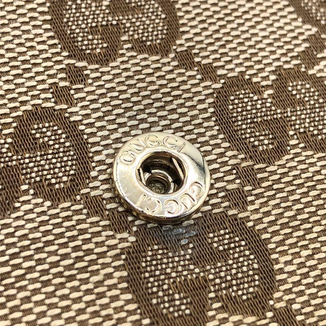 グッチ 長財布 プレート フラップ GGキャンバス レザー