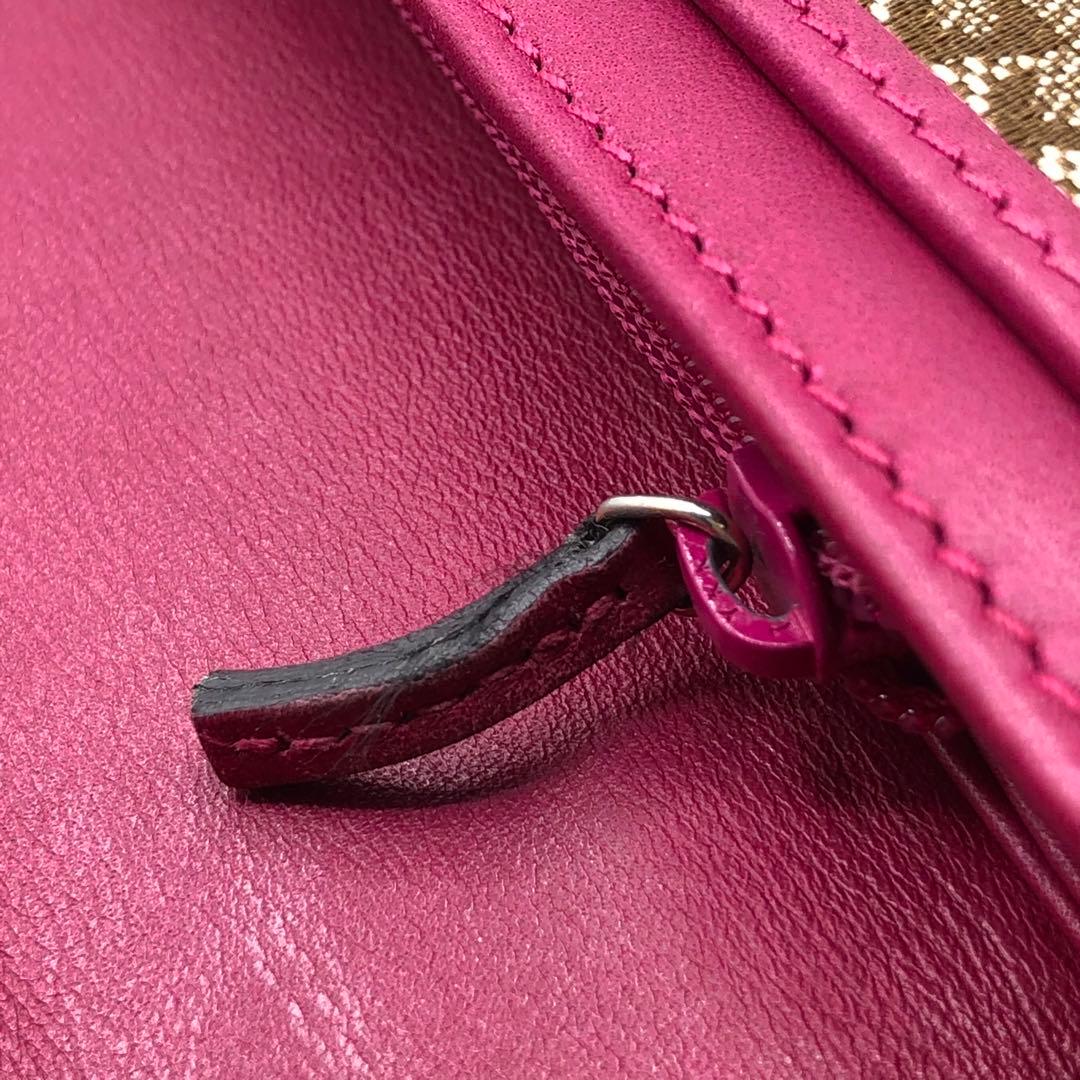 グッチ 長財布 プレート フラップ GGキャンバス レザー