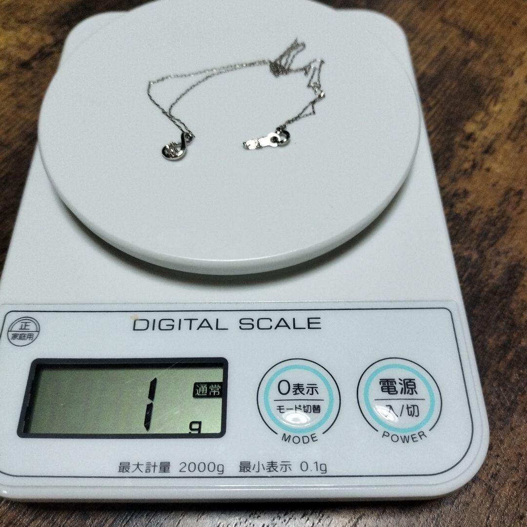 4℃　k10ネックレス　ホワイトゴールド