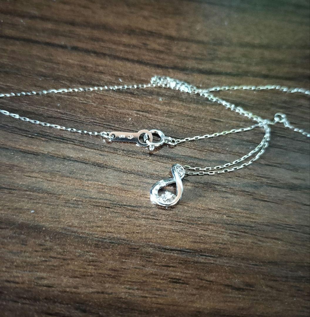 4℃　k10ネックレス　ホワイトゴールド