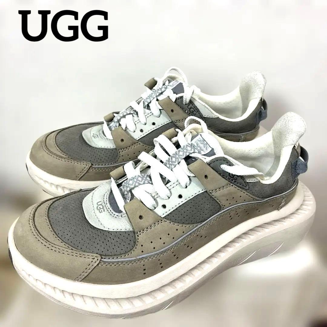 ASKIM 様　極美品⭐️UGG グレー /ベージュ 厚底スニーカー23.5cm
