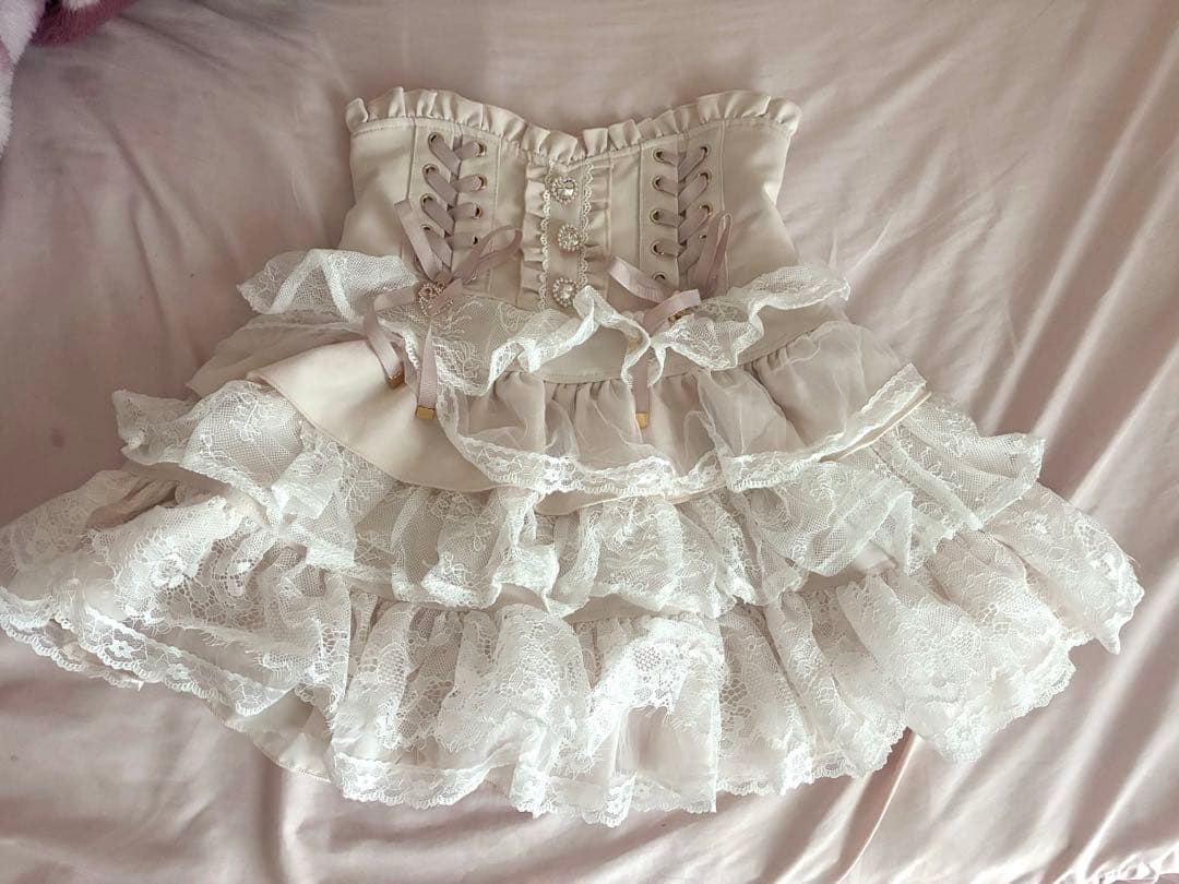 リズリサ ティアードフリルスカパン ピンク