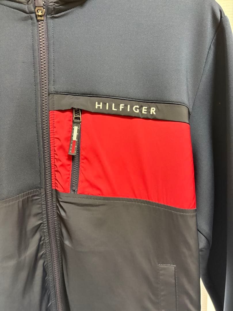  ネイビー/レッド フルジップフーディ