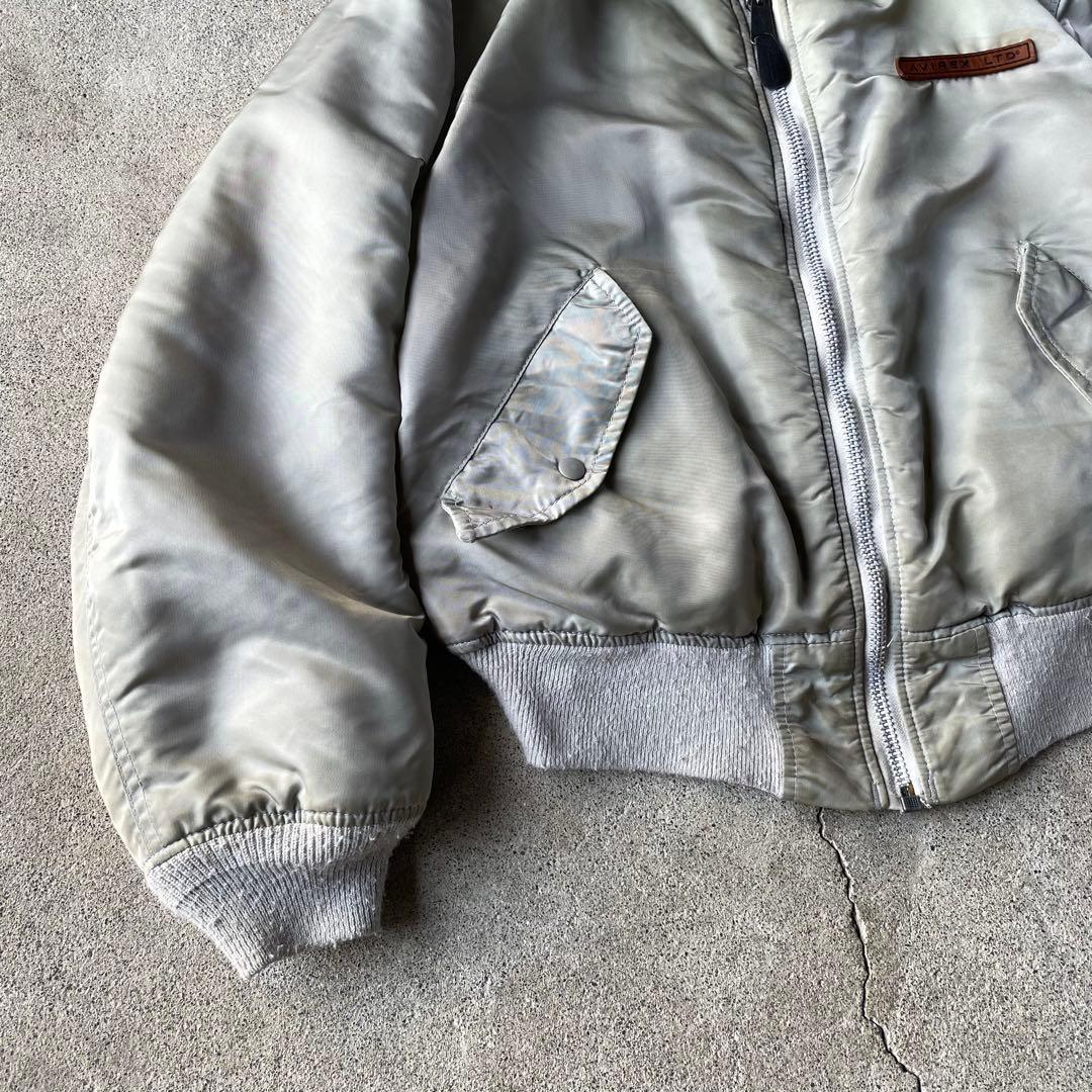 90s USA製 AVIREX MA-1 コマーシャルロゴ フライトジャケット