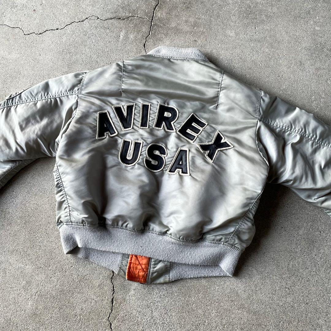 90s USA製 AVIREX MA-1 コマーシャルロゴ フライトジャケット