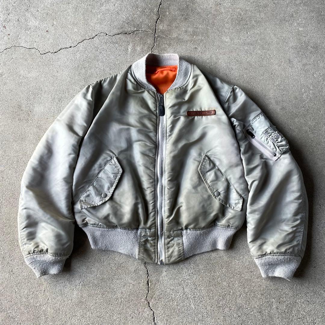 90s USA製 AVIREX MA-1 コマーシャルロゴ フライトジャケット