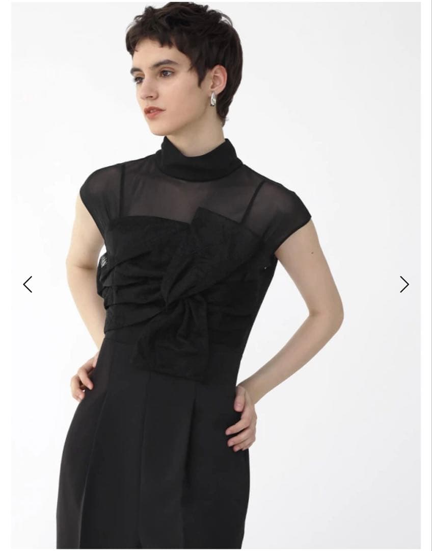 【今期新品未使用】ヤマダヤ　レースビスチェオールインワン　Aga Black