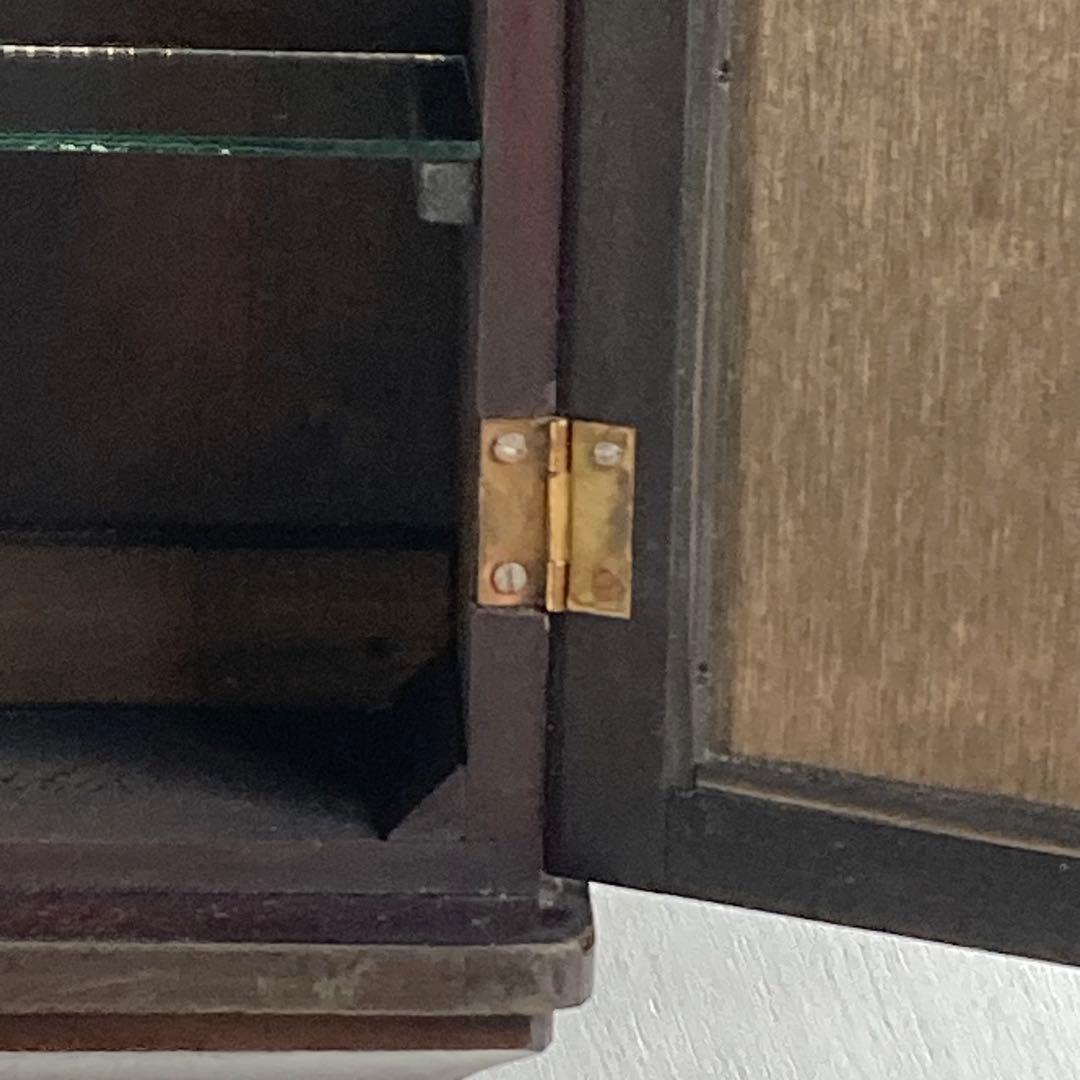 古い3段 飾り棚 ミラーキャビネット ドレッサー ウォールミラー