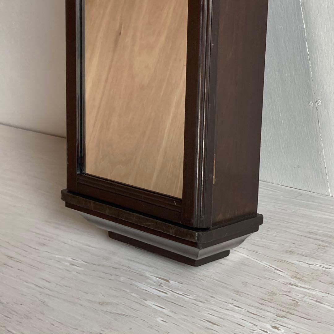 古い3段 飾り棚 ミラーキャビネット ドレッサー ウォールミラー