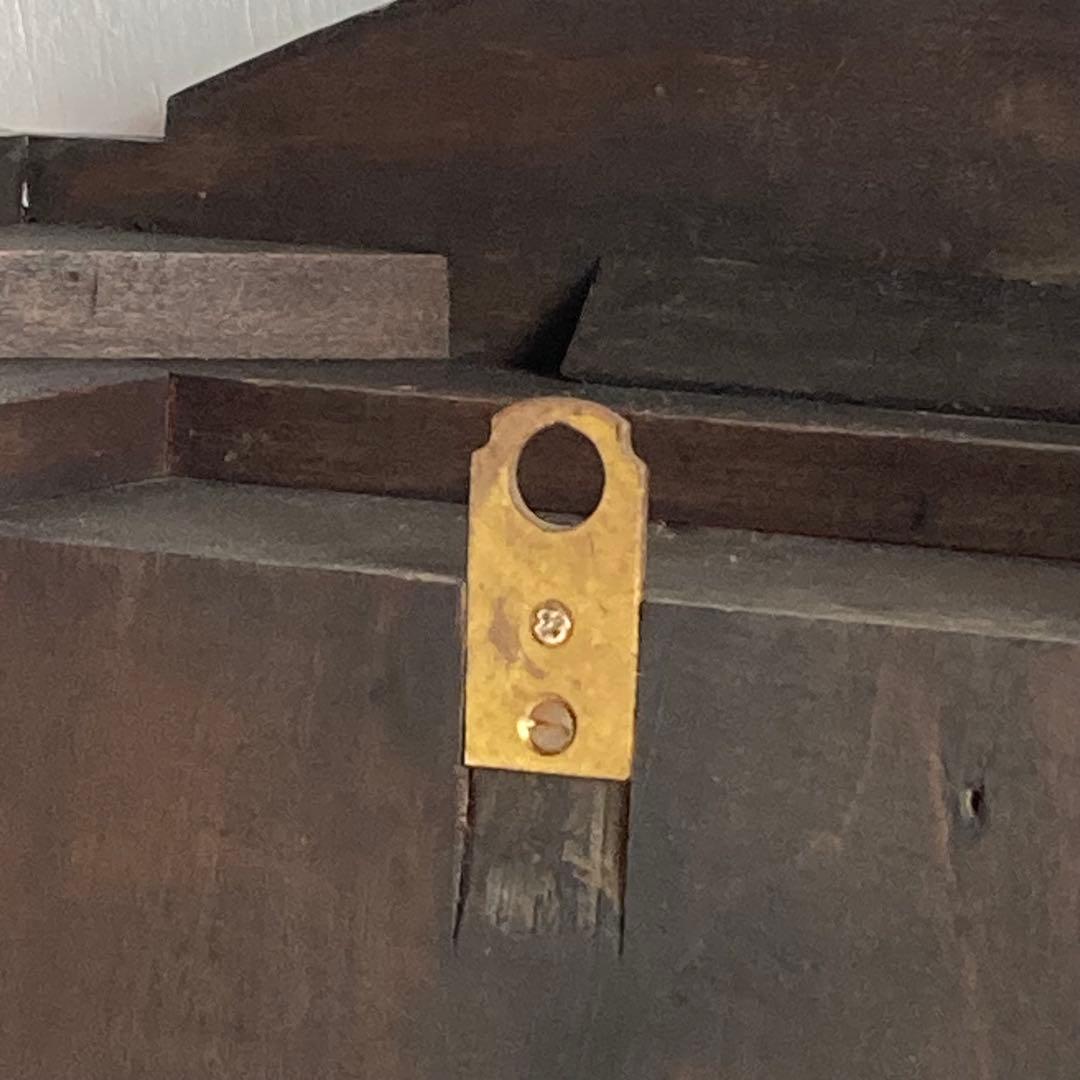 古い3段 飾り棚 ミラーキャビネット ドレッサー ウォールミラー