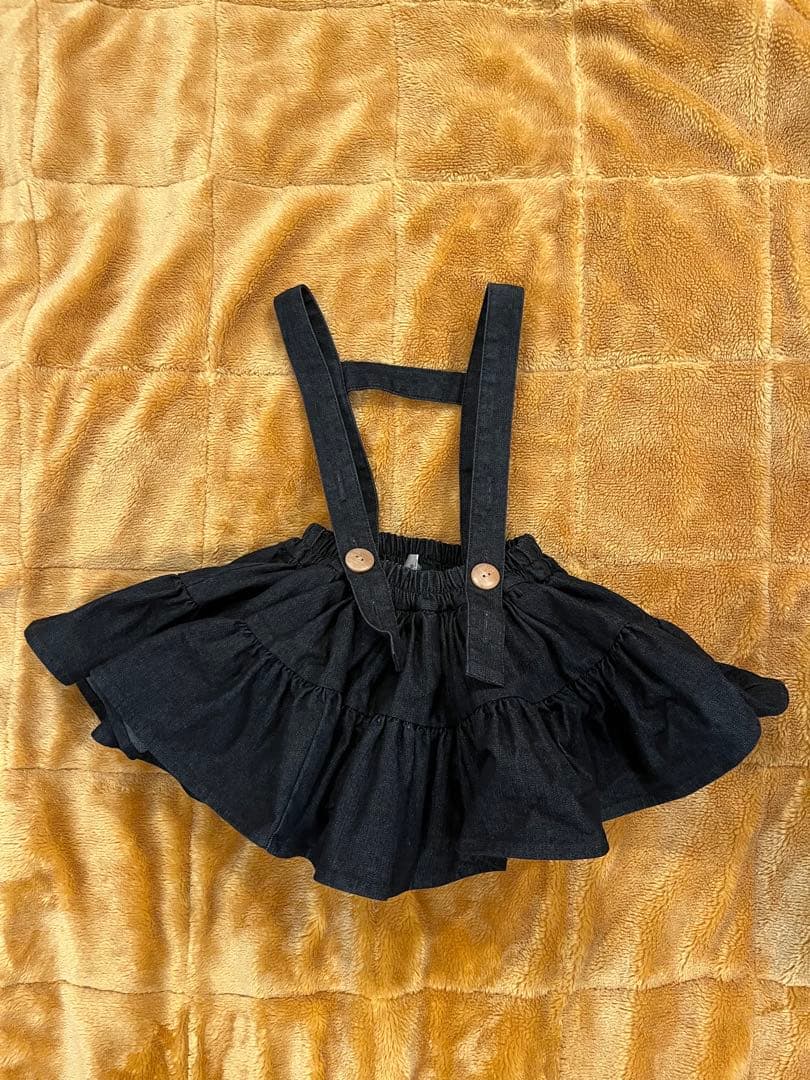 wonny ribbon ブラックデニムスカート