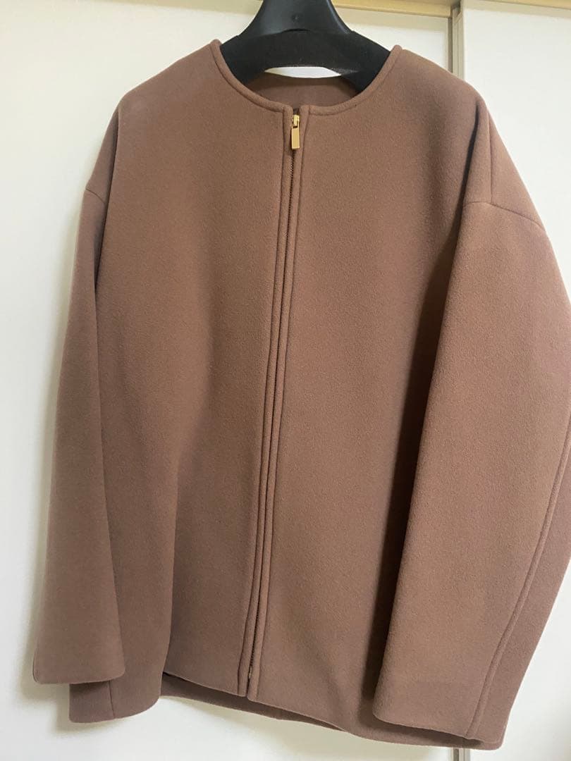 noble MTRカラーレスジップショートコート