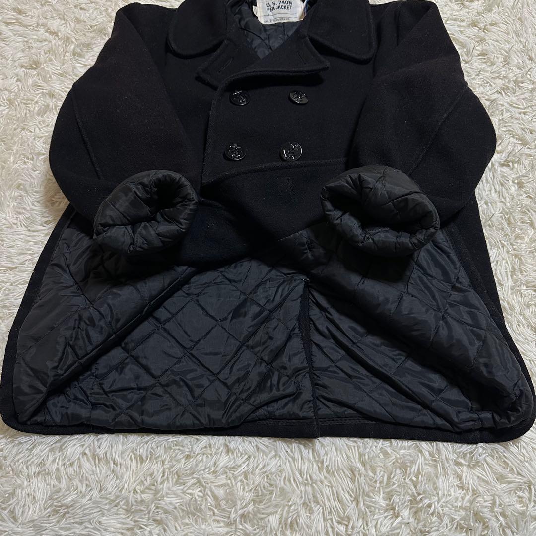 美品 大きいサイズ 42 SCHOTT Pコート XL 740N USA製 黒