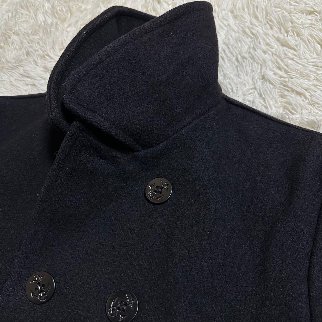 美品 大きいサイズ 42 SCHOTT Pコート XL 740N USA製 黒