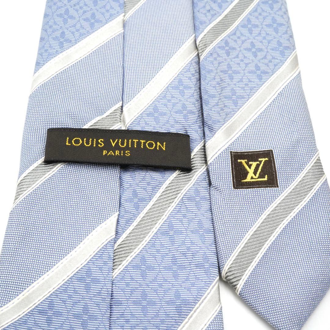 ✨新品未使用品✨　LOUIS VUITTON ネクタイ　モノグラム　ストライプ