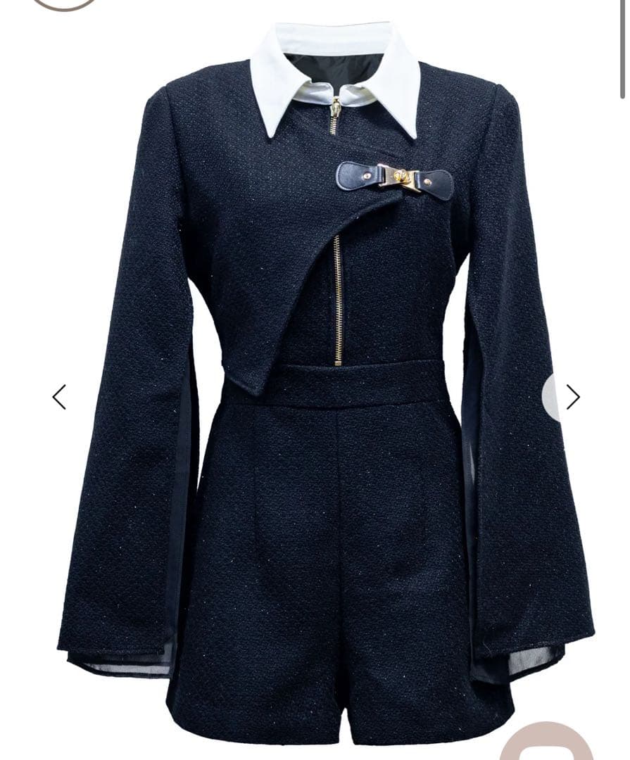 Randy シアードッキングバックルツイードコンビネゾン XS