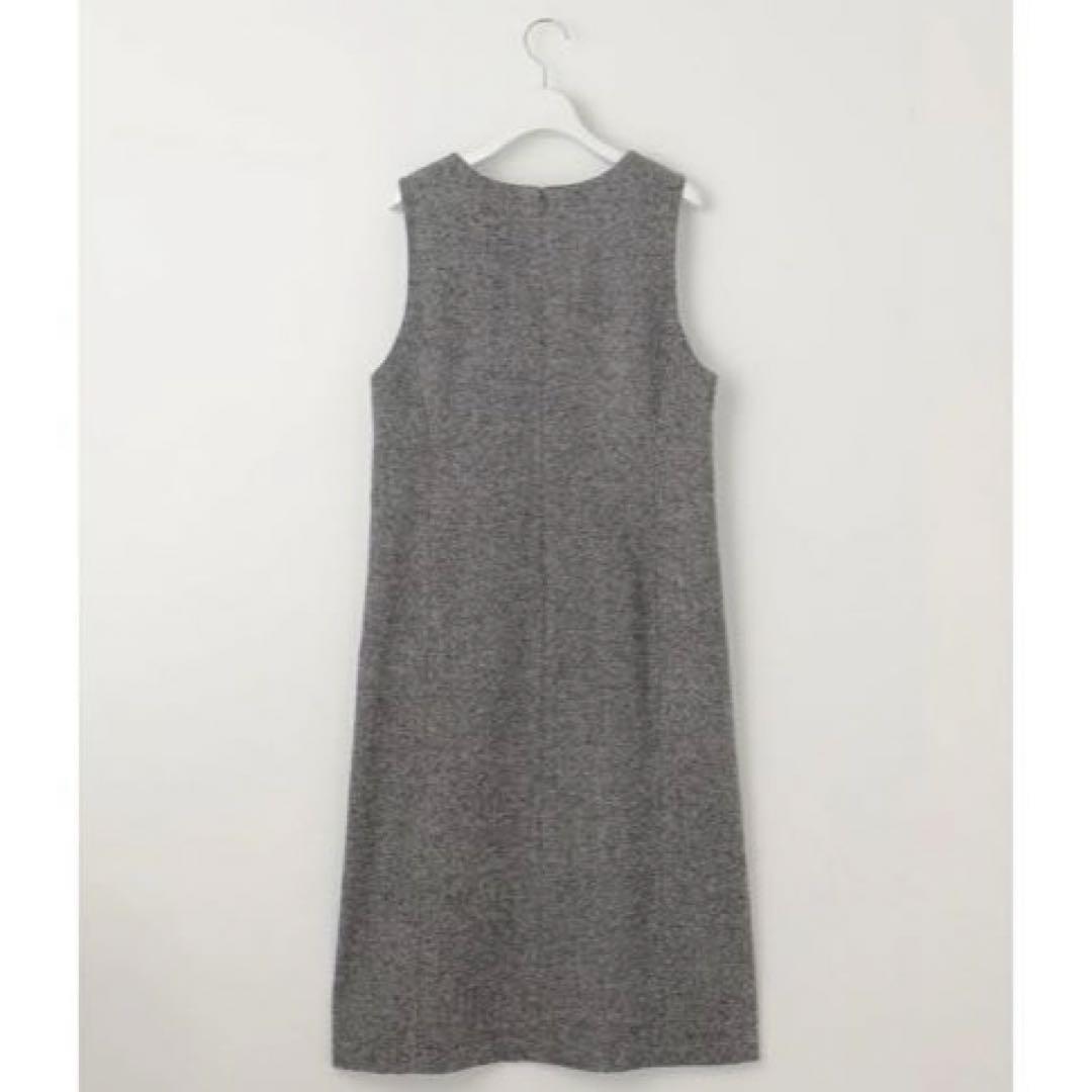 J.PRESS シルクネップ ツイードジャンパースカート グレー大きいサイズXL