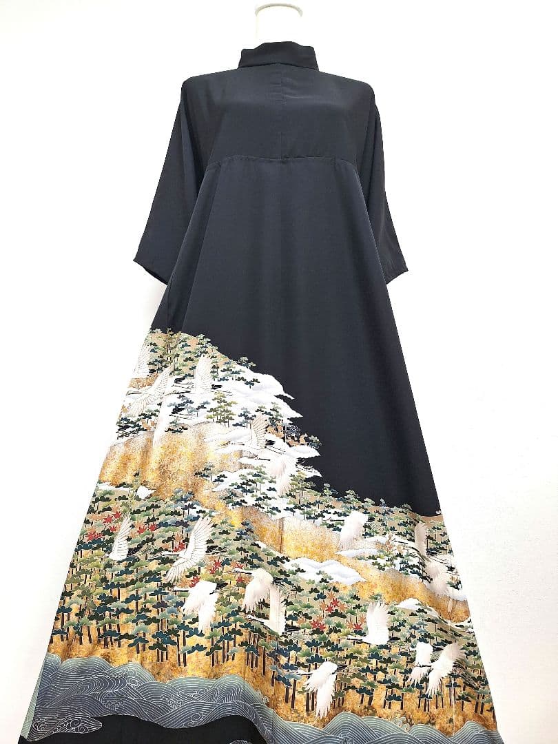 着物リメイクワンピース3660