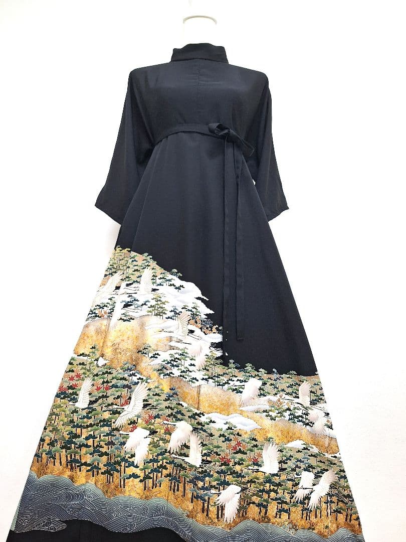 着物リメイクワンピース3660