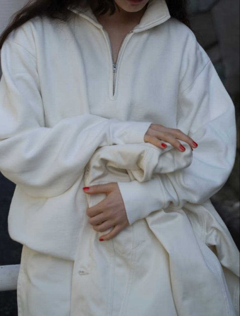 シオタ ハーフジップスウェットシャツ ユニセックス