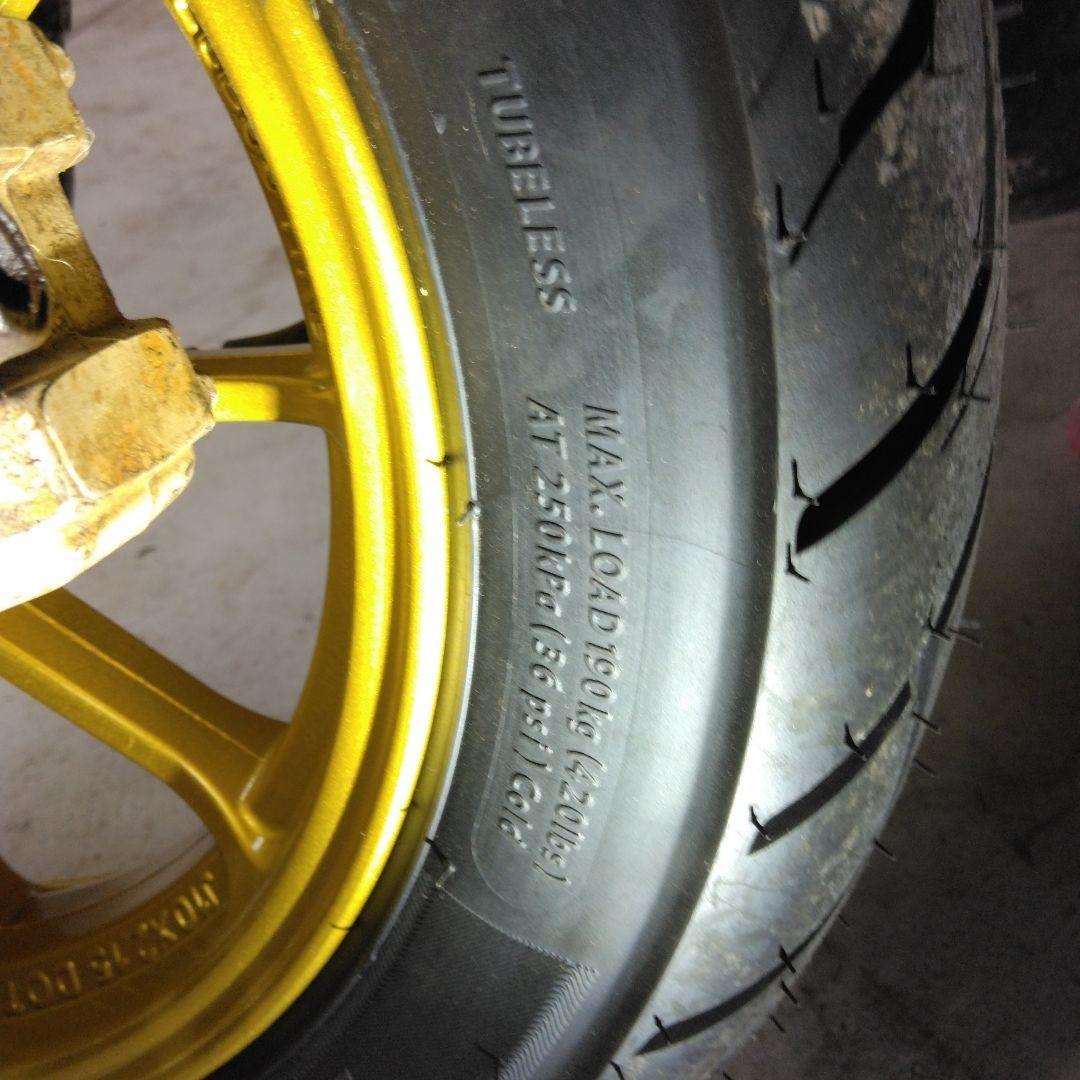 ①フロント　10インチホイール　タイヤ　ディスクホイール　ホンダライブディオZX